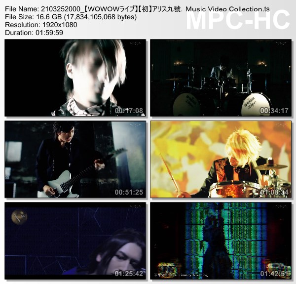 [TV-Variety] アリス九號.Music Video Collection (WOWOW Live 2021.03.25)