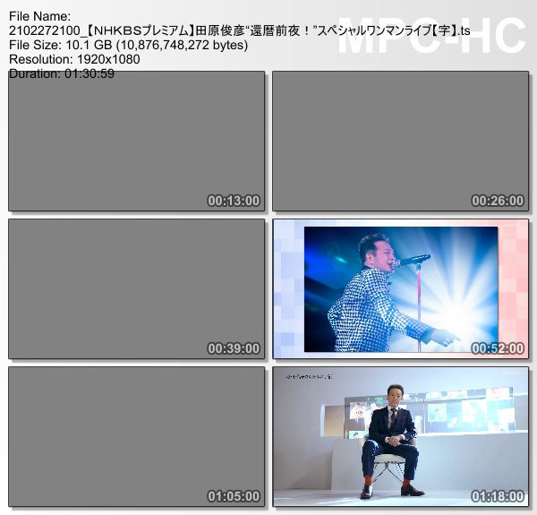 [TV-Variety] 田原俊彦”還暦前夜！”スペシャルワンマンライブ (NHK BS Premium 2021.02.27)