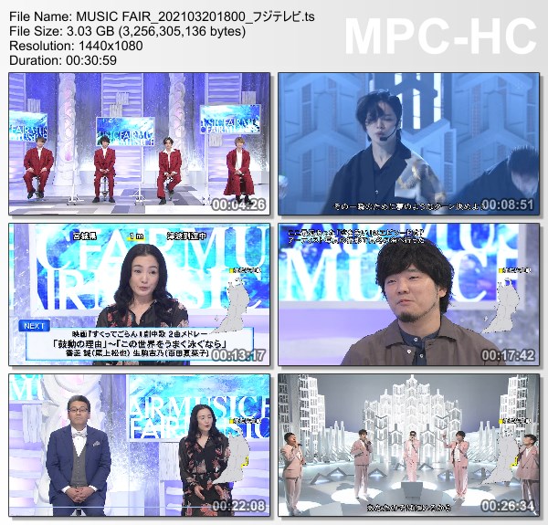 [TV-Variety] MUSIC FAIR – 2021.03.20