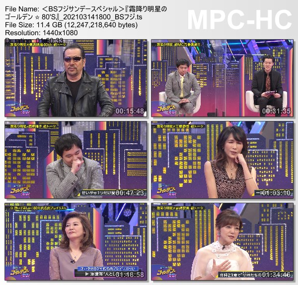 [TV-Variety] 霜降り明星の ゴールデン☆80’s – 2021.03.14