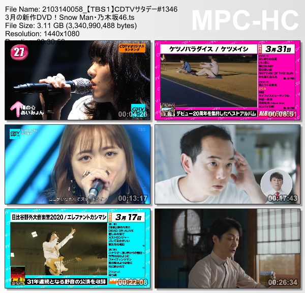 [TV-Variety] ＣＤＴＶサタデー – 2021.03.13