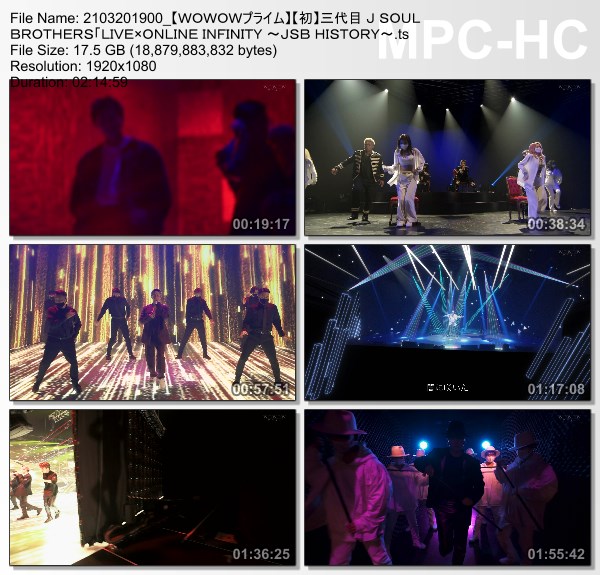 [TV-Variety] 三代目 J SOUL BROTHERS「LIVExONLINE INFINITY 三代目 J SOUL BROTHERS ～JSB HISTORY～」(WOWOW Prime 2021.03.20)