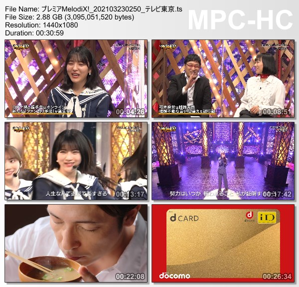 [TV-Variety] プレミアMelodiX! – 2021.03.22