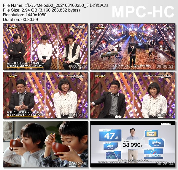 [TV-Variety] プレミアMelodiX! – 2021.03.15