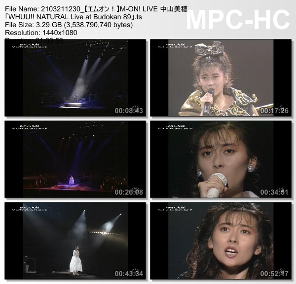 [TV-Variety] 中山美穂 「WHUU!! NATURAL Live at Budokan ’89」(M-ON! HD 2021.03.21)