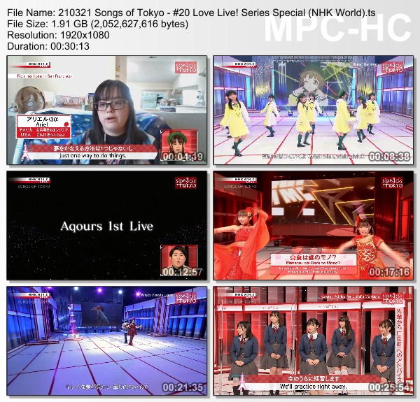 [TV-Variety] SONGS OF TOKYO #20「ラブライブ！シリーズ SP」- 2021.03.22