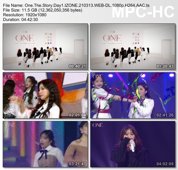 [TV-Variety] 아이즈원 IZ*ONE – ONLINE CONCERT ONE, THE STORY Day 1 (2021.03.1)