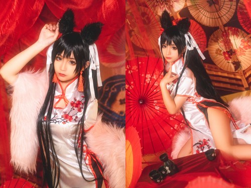 [Cosplay] Chun Momo 蠢沫沫 – Atago Cheongsam 爱宕旗袍 (Azur Lane)