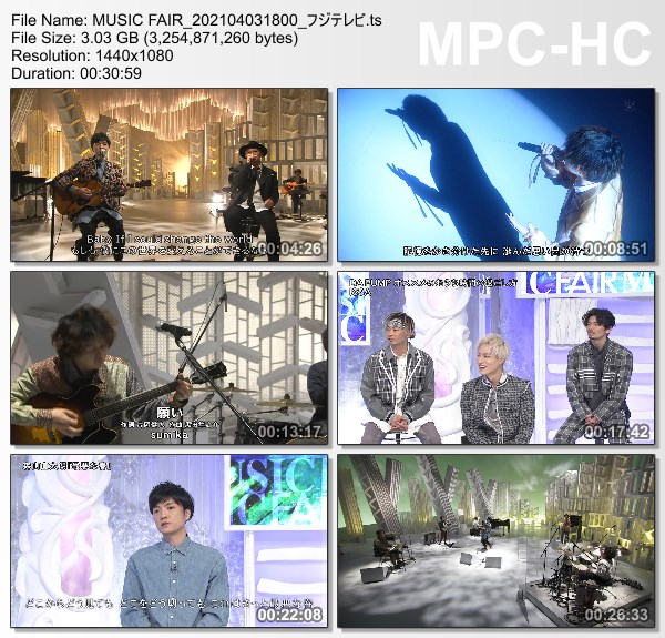 [TV-Variety] MUSIC FAIR – 2021.04.03