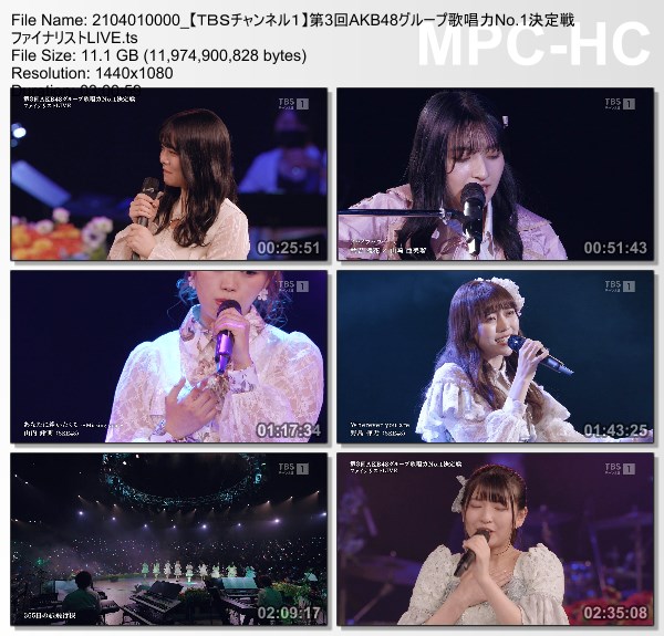 [TV-Variety] AKB48グループ歌唱力No.1決定戦 – 2021.03.31