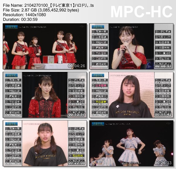 [TV-Variety] ハロドリ。 – 2021.04.26
