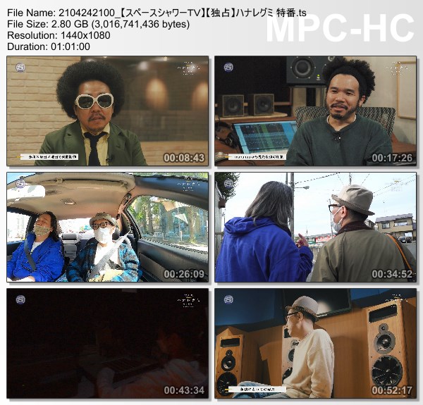[TV-Variety] ハナレグミ 特番 (SSTV HD 2021.04.24)