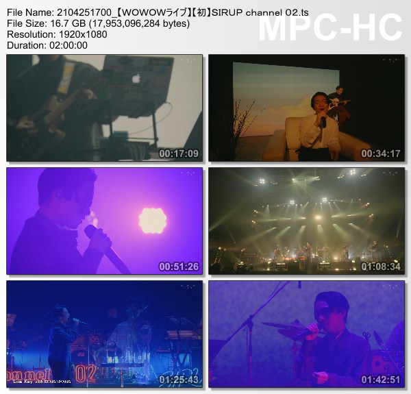[TV-Variety] SIRUP channel 02 (WOWOW Live 2021.04.25)