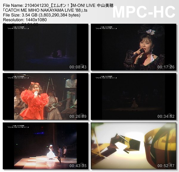 [TV-Variety] 中山美穂 – CATCH ME MIHO NAKAYAMA LIVE ’88 (M-ON! HD 2021.04.04)