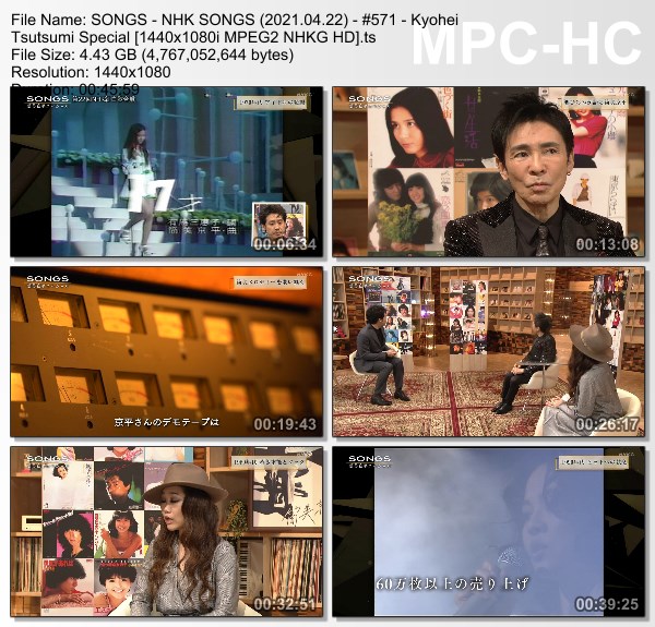 [TV-Variety] NHK SONGS (2021.04.22) – 第571回 – 筒美京平スペシャル