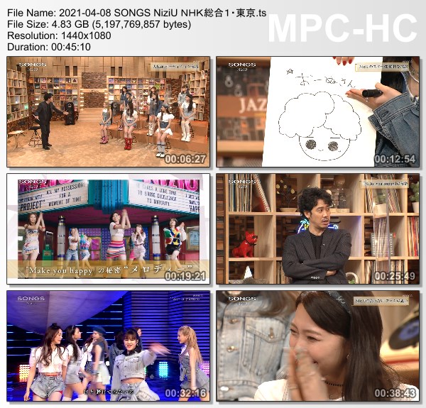 [TV-Variety] NHK SONGS (2021.04.08) – #569 – NiziU