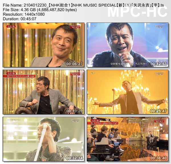 [TV-Variety] 矢沢永吉 – NHK MUSIC SPECIAL 第1回 (NHKG 2021.04.01)