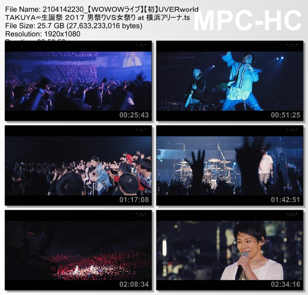 [TV-Variety] UVERworld TAKUYA∞生誕祭 2017 男祭りVS女祭り at 横浜アリーナ (WOWOW Live 2021.04.14)