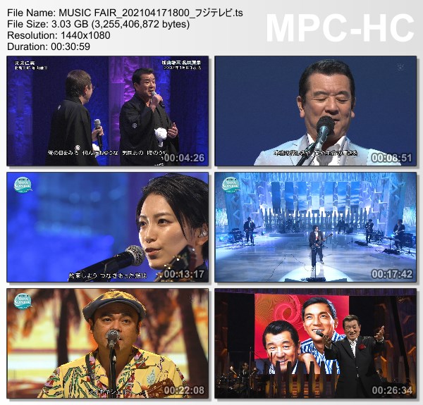 [TV-Variety] MUSIC FAIR – 2021.04.17