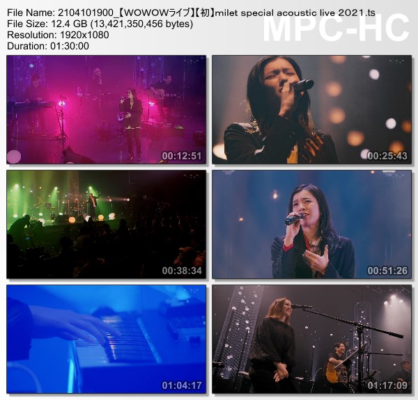 [TV-Variety] ミレイ – milet special acoustic live 2021 (WOWOW Live 2021.04.10)