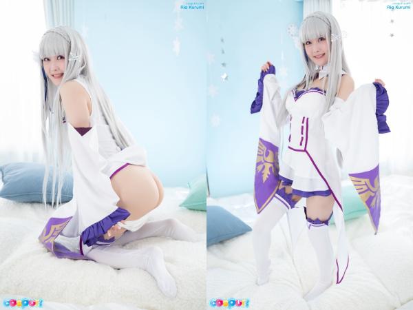 [Cosplay][cospuri 0163] Ria Kurumi – Emilia (Re:Zero)
