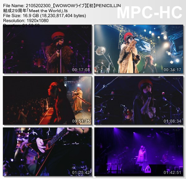 [TV-Variety] PENICILLIN 結成29周年「Meet the World」(WOWOW Live 2021.05.20)