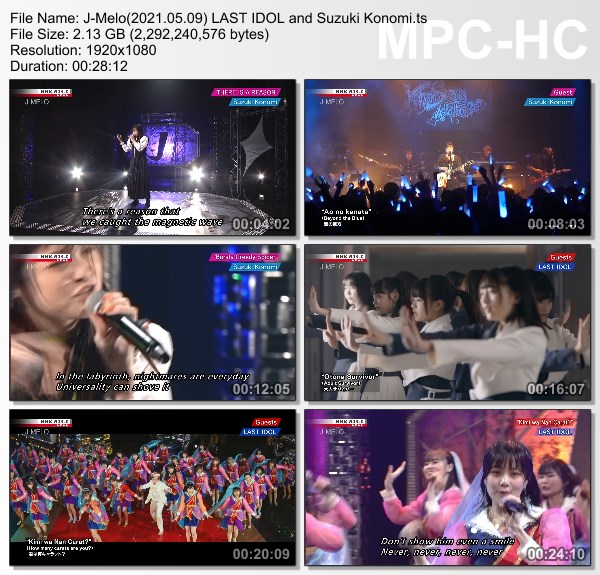 [TV-Variety] J-MELO – 2021.05.09 LAST IDOL and Suzuki Konomi