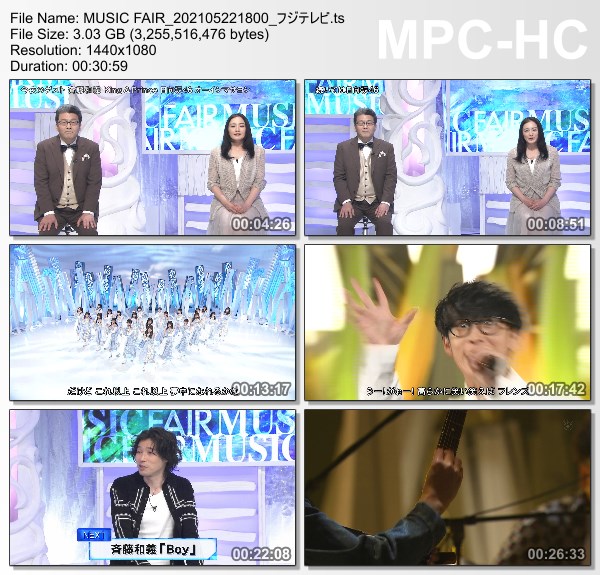[TV-Variety] MUSIC FAIR – 2021.05.22