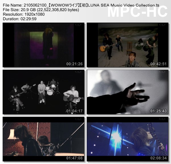 [TV-Variety] LUNA SEA Music Video Collection (WOWOW Live 2021.05.06)