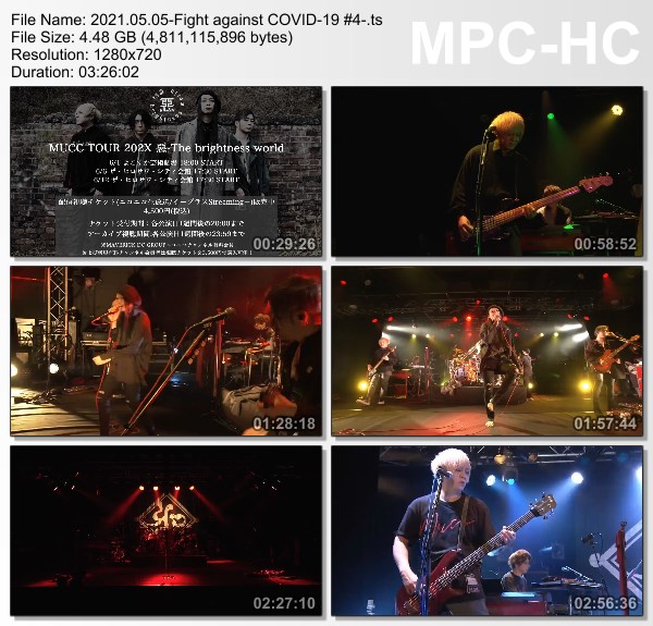 [TV-Variety] MUCC – GWみんな暇になったでしょ? ムック結成記念日+1日 明星完全再現無観客配信ライヴ~Fight against COVID-19 #4~ [2021.05.05]