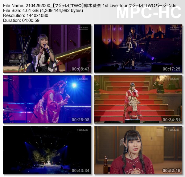 [TV-Variety] 鈴木愛奈 1st Live Tour フジテレビTWOバージョン (FujiTV TWO 2021.04.29)