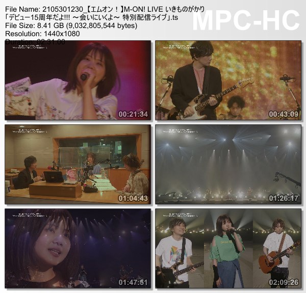 [TV-Variety] いきものがかり 「デビュー15周年だよ!!! ～会いにいくよ～ 特別配信ライブ」(M-ON! HD 2021.05.30)
