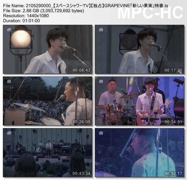 [TV-Variety] GRAPEVINE”新しい果実”その色彩について -LIVE AT HIBIYA PARK (SSTV HD 2021.05.29)