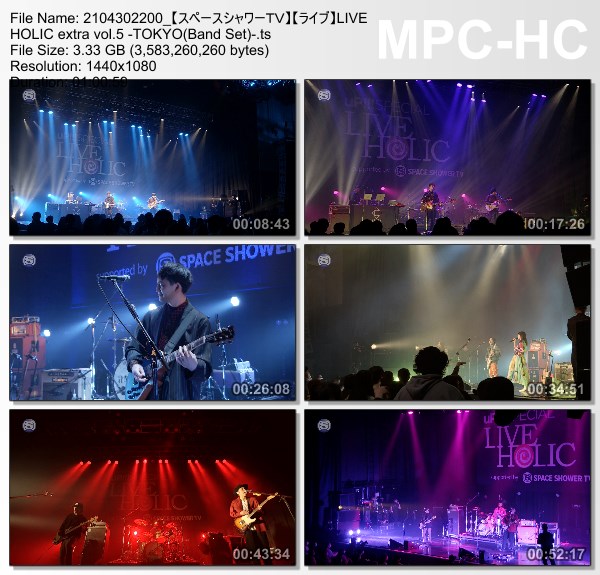 [TV-Variety] スペースシャワーTV – uP!!! SPECIAL LIVE HOLIC extra vol.5 -TOKYO(Band Set)- (SSTV HD 2021.04.29)