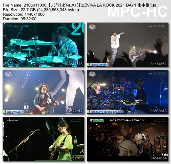 [TV-Variety] VIVA LA ROCK 2021 DAY1 (FujiTV NEXT 2021.05.01)