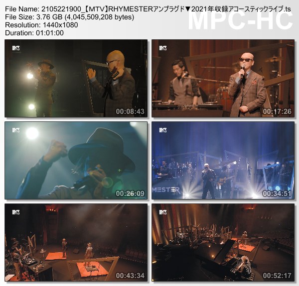 [TV-Variety] RHYMESTER – MTV Unplugged (MTV HD 2021.05.22)