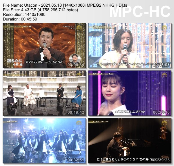 [TV-Variety] うたコン – 2021.05.18