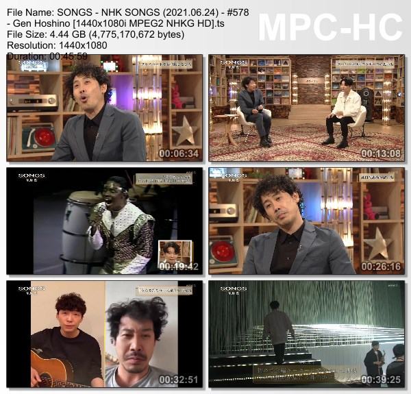 [TV-Variety] NHK SONGS (2021.06.24) – 第578回 – 星野源