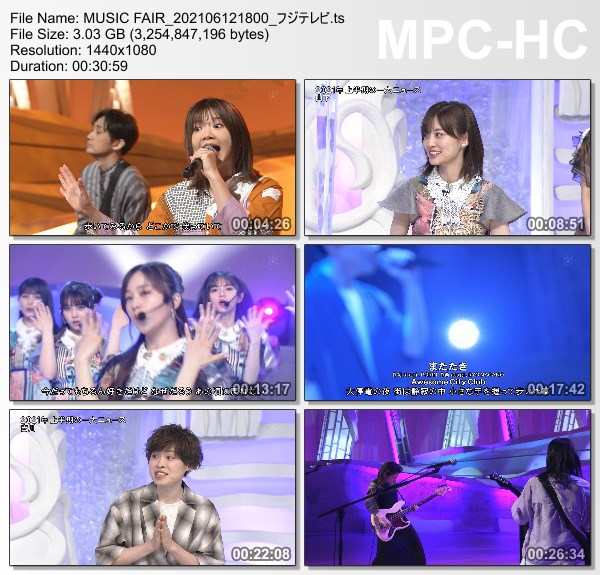 [TV-Variety] MUSIC FAIR – 2021.06.12