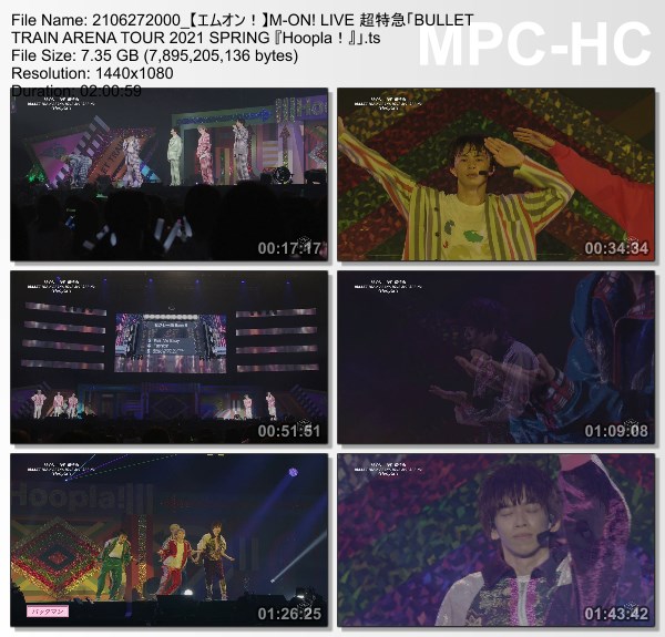 [TV-Variety] 超特急 – BULLET TRAIN ARENA TOUR 2021 SPRING 『Hoopla！』(M-ON! HD 2021.06.27)