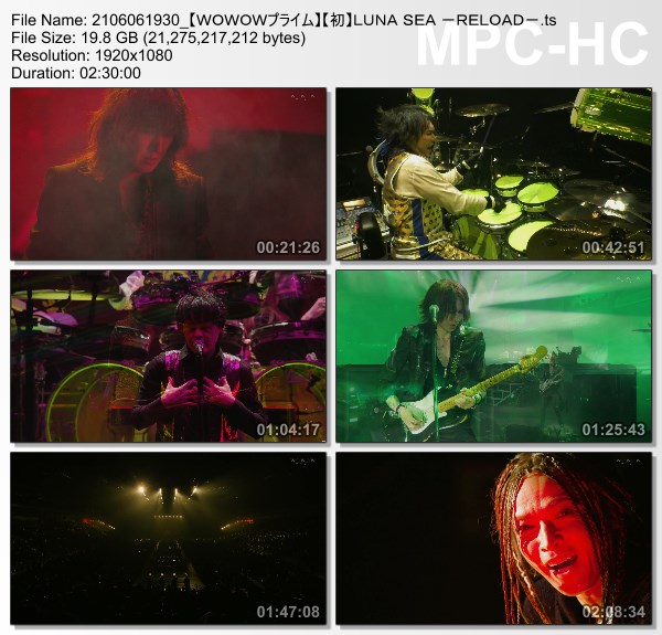 [TV-Variety] LUNA SEA -RELOAD- (WOWOW Prime 2021.06.06)