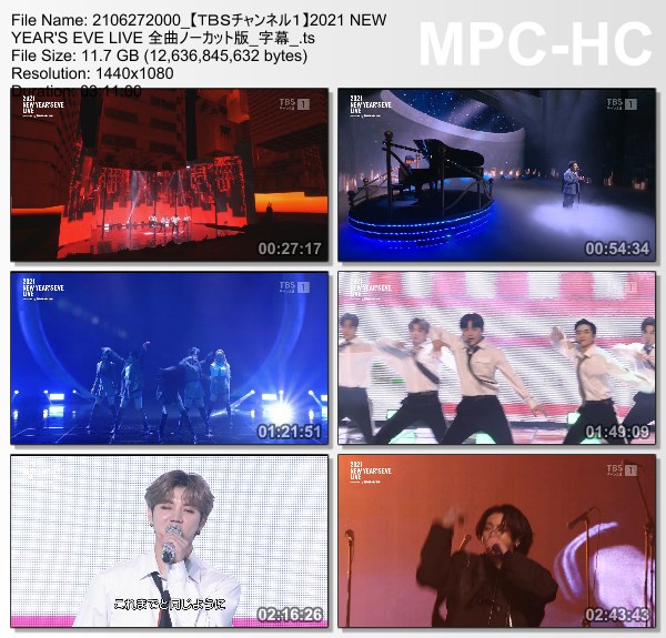 [TV-Variety] BTS – 2021 NEW YEAR’S EVE LIVE 全曲ノーカット版 (TBS Channel 1 2021.06.27)
