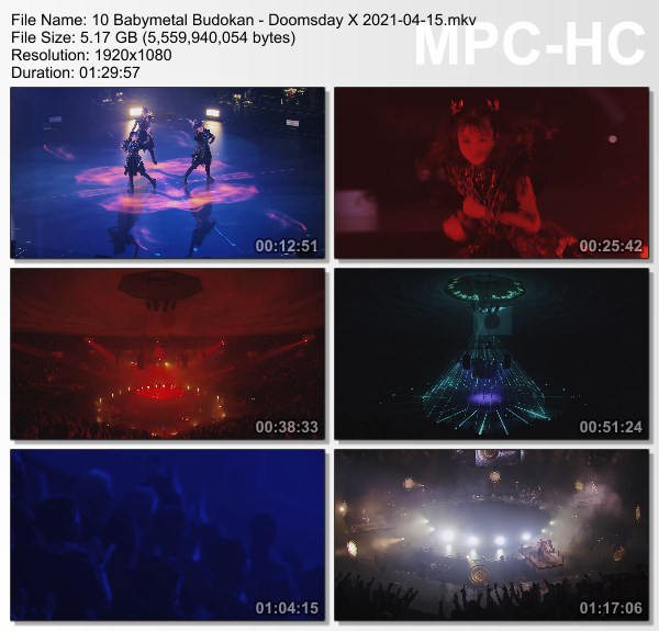 [TV-Variety] ベビーメタル – 10 Babymetal Budokan – Doomsday X (2021.04.15)