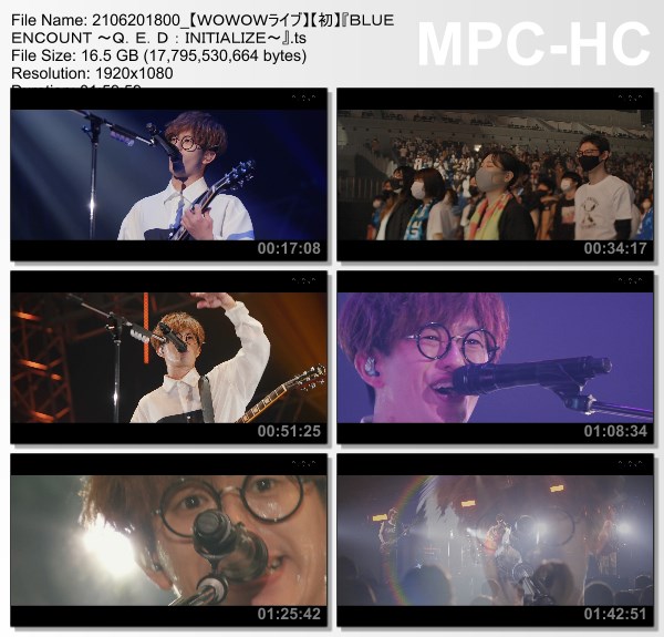 [TV-Variety] BLUE ENCOUNT ~Q.E.D : INITIALIZE~ (WOWOW Live 2021.06.20)