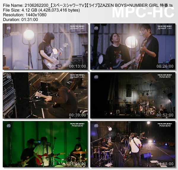 [TV-Variety] ZAZEN BOYSxNUMBER GIRL “THE MATSURI SESSION” (SSTV HD 2021.06.26)