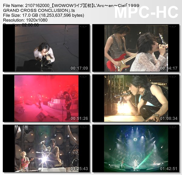[TV-Variety] L’Arc~en~Ciel “1999 GRAND CROSS CONCLUSION” (WOWOW Live 2021.07.16)