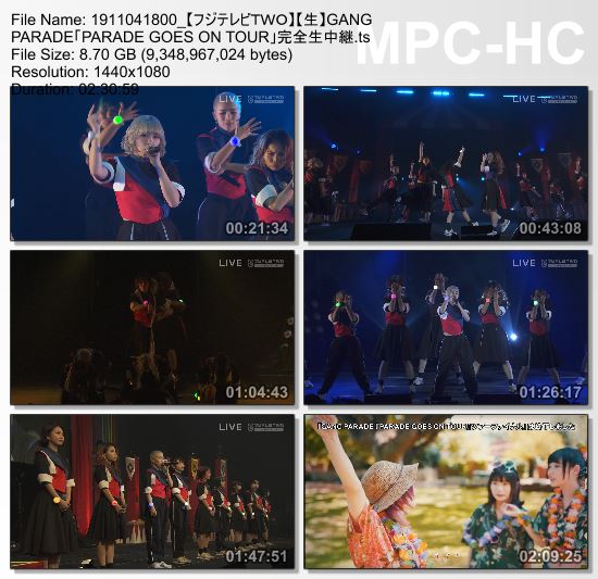 [TV-Variety] GANG PARADE “PARADE GOES ON TOUR” (FujiTV TWO 2019.11.04)