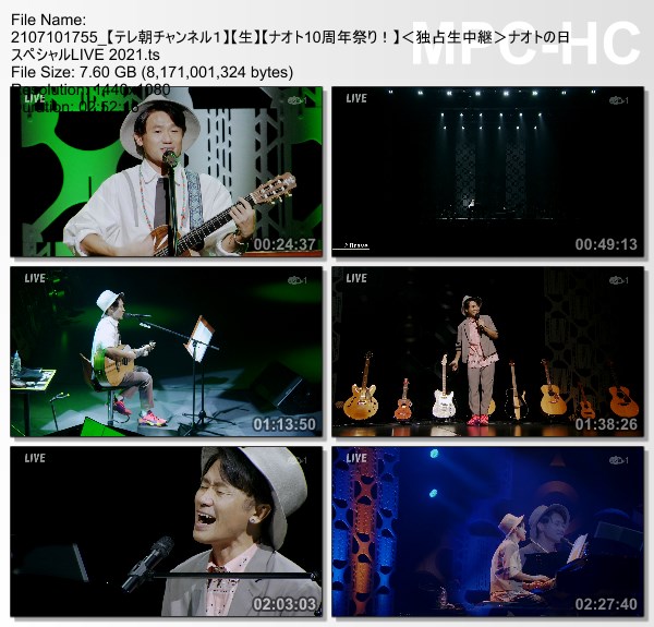 [TV-Variety] ナオト･インティライミ – ナオトの日 スペシャル LIVE 2021～じゅっしゅぅ、じゅっしゅぅ、10周年!! あなたが思うよりおまっトゥリです～ (TeleAsa Ch1 2021.07.10)