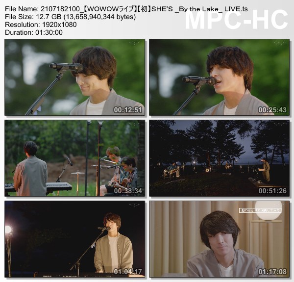 [TV-Variety] SHE’S “By the Lake” LIVE (WOWOW Live 2021.07.18)