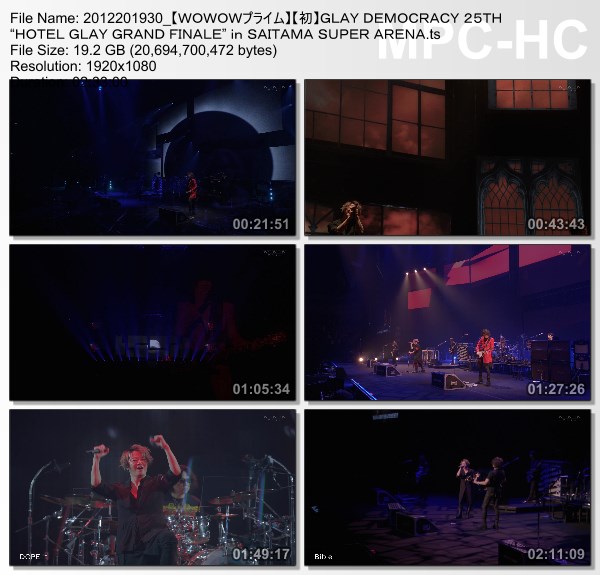 [TV-Variety] GLAY DEMOCRACY 25TH “HOTEL GLAY GRAND FINALE” in SAITAMA SUPER ARENA (WOWOW Prime 2020.12.20)